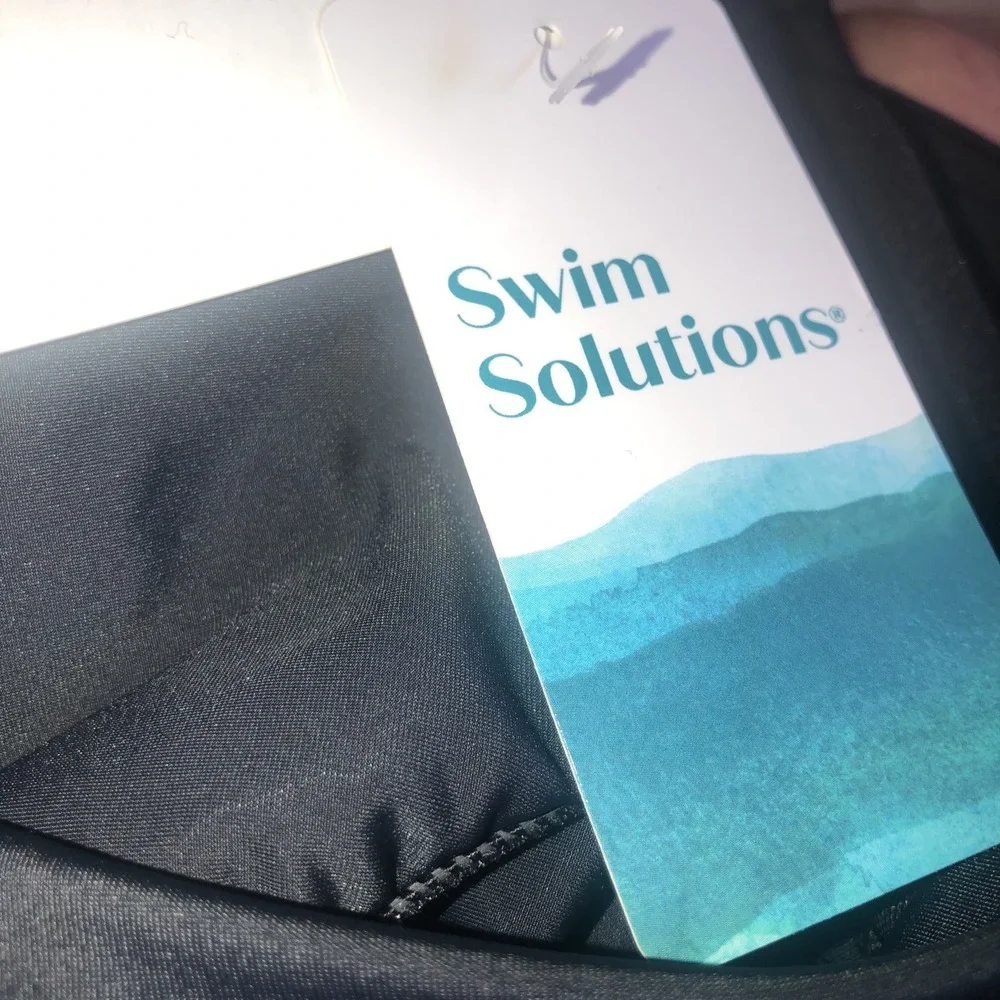 Swim Solutions Boyshort Swim Plus 20W Black NEW Bottom Tummy Contro - Picture 3 of 8